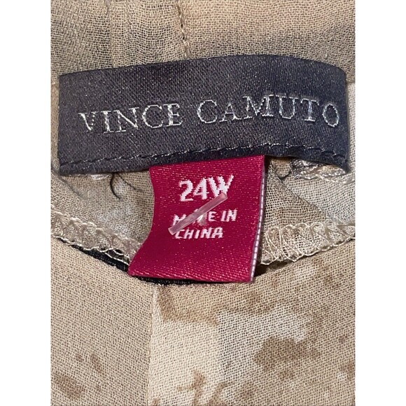 Vince Camuto Women’s‎ 24W Wide Leg Palazzo Pants Black Abstract Print Plus Size - Picture 7 of 11